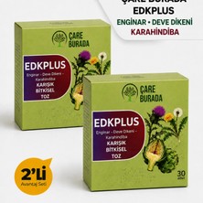 Çare Burada Çareburada Edkplus Enginar, Deve Dikeni ve Karahindiba Içeren Karışık Bitkisel Toz 30 Adet 2'li Set
