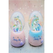 St. Morritz Unicorn Işıklı ve Müzikli Orta Boy Kar Küresi