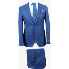 Ysf Erkek Lacivert Slim Fit Takım Elbise