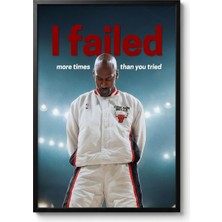 Icon Tablo Michael Jordan Başaramadım Tasarım Tablo