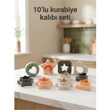 St. Morritz 10'lu Eğlence Geometrik Modelli Kurabiye Kalıbı Çift Taraflı Kalp Yıldız Ay Kurabiye Kalıpları