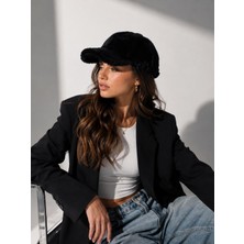 Wearflawless Kadın Peluş Şapka, Siperli Yumuşak Tüylü Kışlık Peluş Şapka, Trend Günlük Spor Şapka, Kışlık Hediye