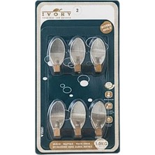 Royaleks Oval 6'li Metal Yapışkanlı Askı