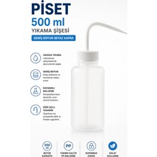 Labolist Piset 500 ml - Yıkama Şişesi - Geniş Boyun Beyaz Kapak