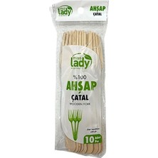 Royaleks Lüx Ahşap Çatal 10'li