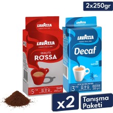 Lavazza Decaf, Qualita Rossa Öğütülmüş Filtre Kahve 2'li Tanışma Paketi | 250 gr x 2 Paket