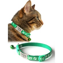 St. Morritz Sallanmayan Kedi Tasması Metal Isimlikli Telefon Numarası Yazılı