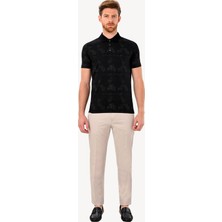 Erkek Siyah Gri T-Shirt Polo Yaka