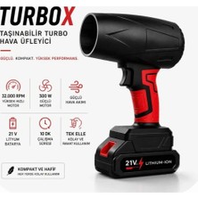 Comse Kablosuz Hava Üfleyici Fan Şarjlı 1200 Mah Bataryalı Jet Turbo Motorlu 32000 Rpm Çift Bataryalı