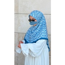 Qalortex Scarf Meyra Desen B.boy Eşarp - Indigo