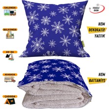 Caisya Home Kartanesi Desenli Opsiyonel Yastık Içinde Tv Battaniyesi 110 x 170 cm