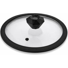 St. Morritz Diamond 26 cm Silikon Kenarlı Cam Kapağı ve Elmas Tepe ile Beraber