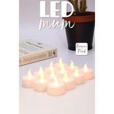Brf Store Veltrolab 24 Adet LED Mum Tealight Mini Dumansız Pilli Alevli Dekoratif Yapay Mum Işıldak Beyaz 1036