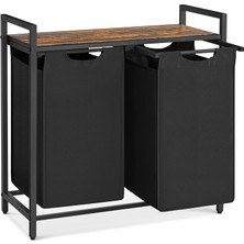 Brf Store Veltrolab Vasagle 2 Bölmeli Çamaşır Sepeti, Raflı Çamaşır Sepeti, Çamaşır Kutusu, Çıkarılabilir Oxfo