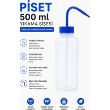 Labolist Piset 500 ml - Yıkama Şişesi - Geniş Boyunlu Mavi Kapak