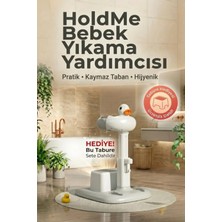 Miningaa Portatif Ayakta HoldMe  Bebek Yıkama Standı Güvenli Özellikler ve Şirin Ördek Deseni Ayarlanabilir Boy
