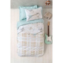Cotton Box Genç Odası Tek Kişilik Nevresim Takımı Riff Mint