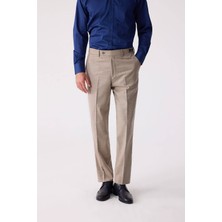 Ysf Erkek Bej Regular Fit Kumaş Pantolon