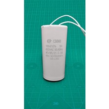Tech CBB60 100MF 400V ~ 450V Plastik 2 Kablolu Daimi Kondansatör 58X122MM