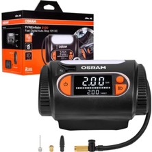 Brf Store Sidelyasell Osram Dijital Ekranlı Taşınabilir Lastik Şişirme Kompresörü, 12V, Çantalıtyreinflate 213
