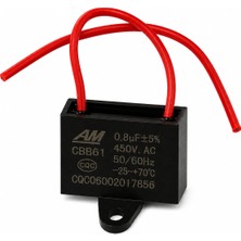 Tech 0.8uf 450V  Kutupsuz Kablolu Daimi Kondansatör