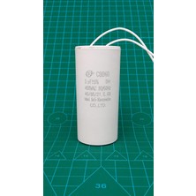 Tech CBB60 3mf 400V ~ 450V Plastik 2 Kablolu Daimi Kondansatör 30X52MM
