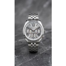 Michael West ⌚ Mıchael West Erkek Kol Saati – Çelik Kordon, Metal Kasa, Gümüş Kadran, Kronograf Tasarım
