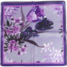 Marsilyan™- Orkide Desenli Zr Şifon Fular 50*50 cm