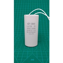 Tech CBB60 6uf 400V ~ 450V Plastik 2 Kablolu Daimi Kondansatör 35X63MM