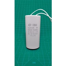 Tech CBB60 32UF 400V ~ 450V Plastik 2 Kablolu Daimi Kondansatör 42X92MM