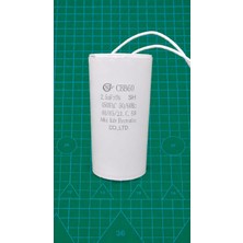 Tech CBB60 2,5mf 400V ~ 450V Plastik 2 Kablolu Daimi Kondansatör 30X52MM