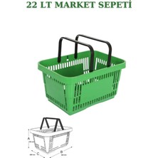 St. Morritz 22 Litre Market Sepeti, Alışveriş Sepeti, Saplı Market Sepeti