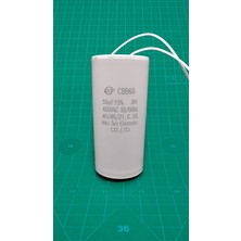 Tech CBB60 55MF 400V ~ 450V Plastik 2 Kablolu Daimi Kondansatör 55X105MM
