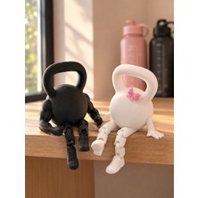 Bezzar Kettlebell Sporcu Çift Figürlü Dekoratif Biblo