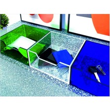St. Morritz Pleksi Şeffaf Kutu Organizer Şeffaf 18X18X8CM --1 Adet--