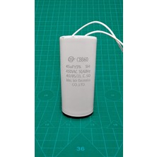 Tech CBB60 45UF 400V ~ 450V Plastik 2 Kablolu Daimi Kondansatör 50X93MM