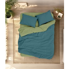 Cotton Box Plain Çift Kişilik Nevresim Takımı Petrol-Yeşil