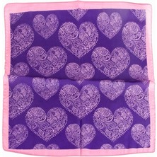 Marsilyan™- Kalp Desenli Zr Şifon Fular 50*50 cm