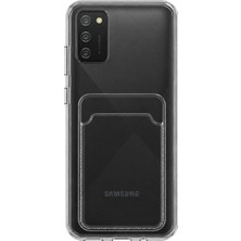 Mopal Samsung Galaxy A02S / A03S Uyumlu Kartlık Detaylı Şeffaf Silikon Kılıf | Yuki Serisi