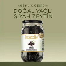 Kozoliv Doğal Gemlik Çeşidi Yağlı Siyah Zeytin 650 gr Cam Kavanoz