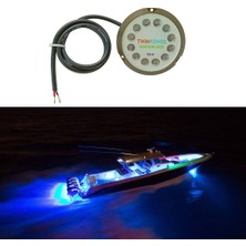 Hızlı Balık Tekne Su Altı Lambası Alüminyum Gövde 12 LED 80W Mavi Renk