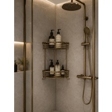 Titanium Design Antik Pirinç 2 Katlı Duş Köşeliği/düzenleyici