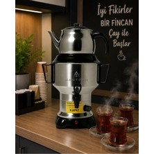 St. Morritz Çelik Semaver 3,5 Litre ve