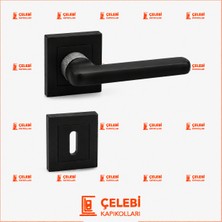 Çelebi Kapıkolları Şems Kol Kare Rozetli Siyah Inox Oda