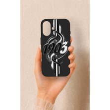 Vip Case iPhone 16 Uyumlu Siyah Beyaz Sarmaşık Desenli Silikon Kılıf
