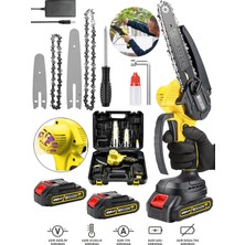 St. Morritz Alman 128 Vf 10 Ah Akülü Dal Kesme Budama Testere Bıçkı Makinesi + 2 Adet Zincir Hediyeli
