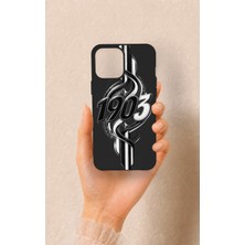 Vip Case iPhone 12 Pro Max Uyumlu Siyah Beyaz Sarmaşık Desenli Silikon Kılıf
