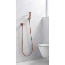 Titanium Design Rose Gold Kare Taharet Musluklu Şattaf