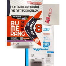 Günay Yayınları Bumerang 8.sınıf Inkılap Tarihi Defter Kitap+Ankara Yayınları Deneme+Çanta Süsü