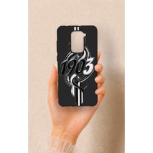Vip Case Redmi Note 9 Uyumlu Siyah Beyaz Sarmaşık Desenli Silikon Kılıf